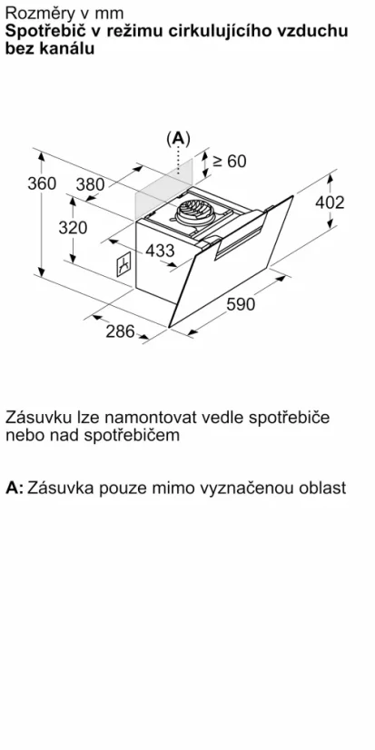 Komínová digestoř Bosch DWK67FN60