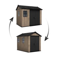 Zahradní domek Keter Apex 7,5 x 9 Ashwood, s podlahou