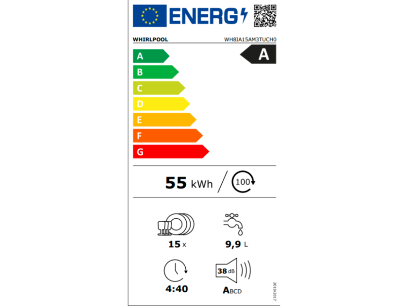 Vestavná myčka nádobí Whirlpool WH8IA15AM3TUCH0