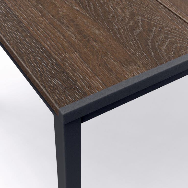 Zahradní stůl Keter Porto 160 walnut black steel