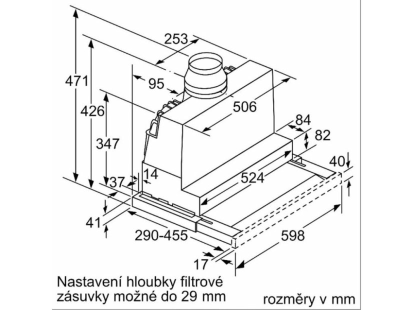 Výsuvná digestoř Siemens LI67RB531