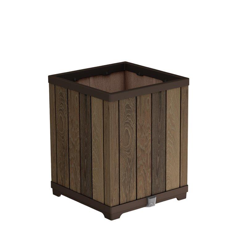 Květináč Keter Deco Square Tall walnut