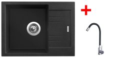 Sinks RAPID 580 Granblack + Elasta nerez/černá