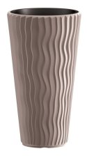 Květináč Prosperplast SANDY SLIM mocca 34,9 cm