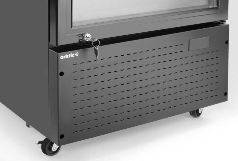 Jednokřídlá chladnička s podsvíceným panelem , Arktic, 254L, Černá, 230V/250W, 605x578x(H)1980mm