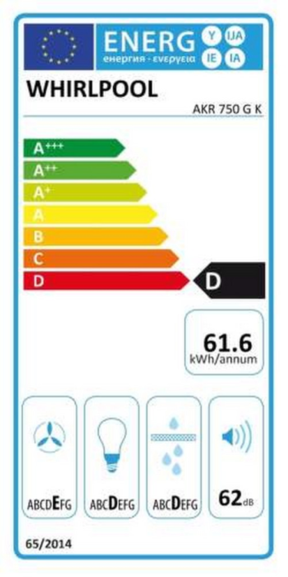 Výsuvná digestoř Whirlpool AKR750GK