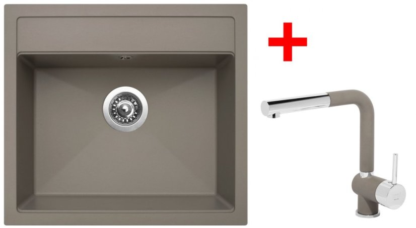 Sinks SOLO 560 Truffle + Mix 3 P GR Sinks SOLO 560 Truffle + Mix 3 P GR