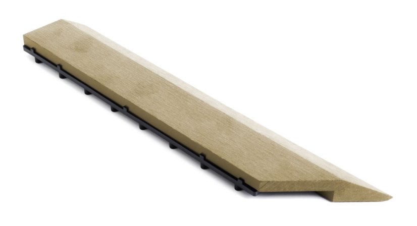 Přechodová lišta G21 Cumaru pro WPC dlaždice, 38,5 x 7,5 cm rohová (levá)