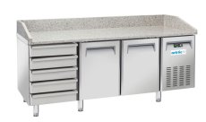 Pizza cooling counter, Arktic, 362L, Stříbrná, 230V/210W, 2025x800x(H)1040mm