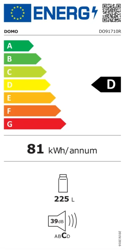 Retro lednice DOMO DO91710R