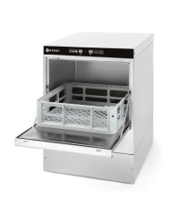 Myčka na sklo 40x40 - elektromechanické řízení, HENDI, s odpadním čerpadlem a dávkovačem mycího prostředku, 230V/2800W, 470x510x(H)710mm