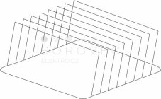KROMO držák plechů a podnosů nerez 300 x 465 x 210 mm (rozteč 48 mm)