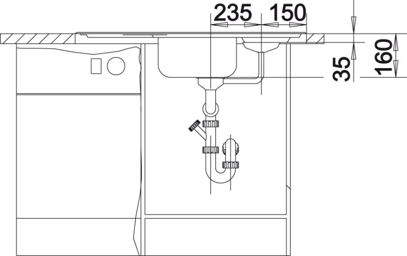 Blanco TIPO 9 E Nerez přírodní lesk s excentrem(213536+221093)