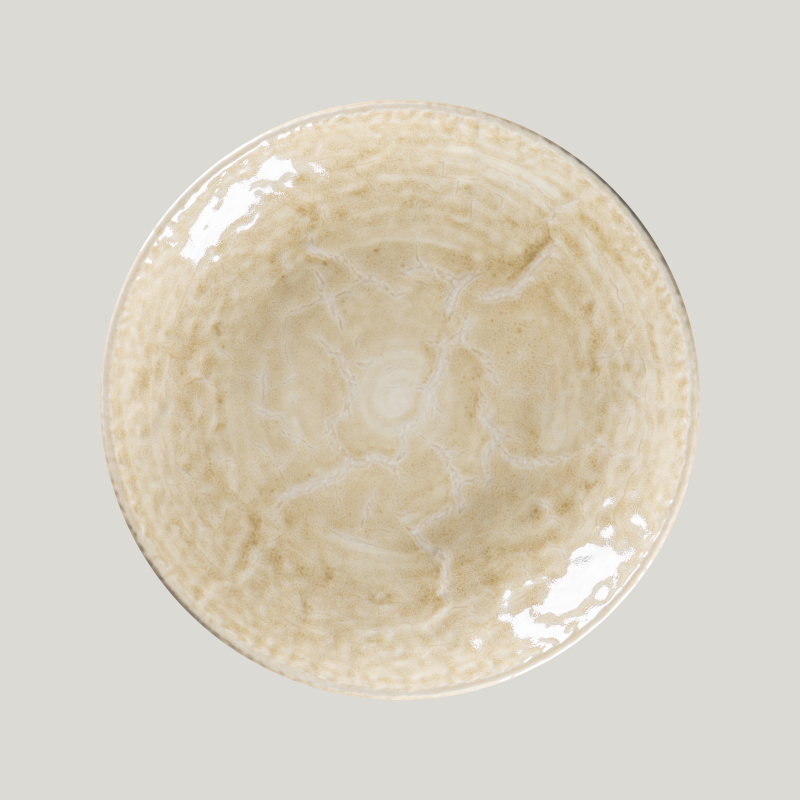 RAK Porcelain Krush talíř hluboký coupe pr. 26 cm, béžový