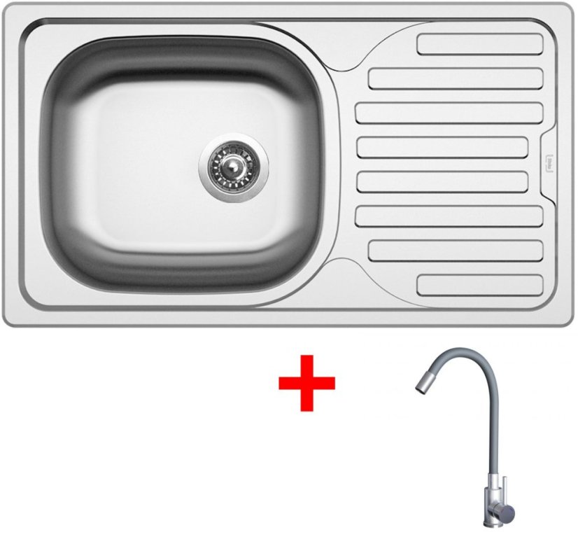 Sinks CLASSIC 760 + ELASTA nerez/šedá Sinks CLASSIC 760 + ELASTA nerez/šedá
