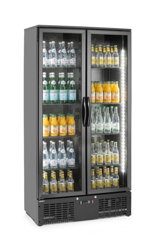 Dvoudveřová chladnička do baru, Arktic, 477L, Černá, 230V/365W, 530x900x(H)1820mm