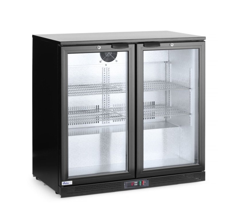 Zadní barová dvoudveřová chladnička, Arktic, 158L, Černá, 230V/160W, 900x530x(H)865mm