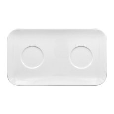 RAK Porcelain RAK Talíř obdélníkový 31 × 18 cm, 2 důlky | RAK-AURT31IN2