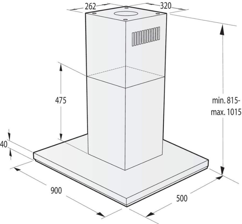 Ostrůvková digestoř Gorenje IHT943E6XGB