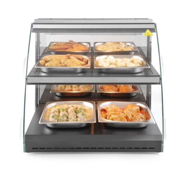 Vitrína ohřívací nastavitelná – křemíková, HENDI, 230V/560W, 650x485x(H)630mm