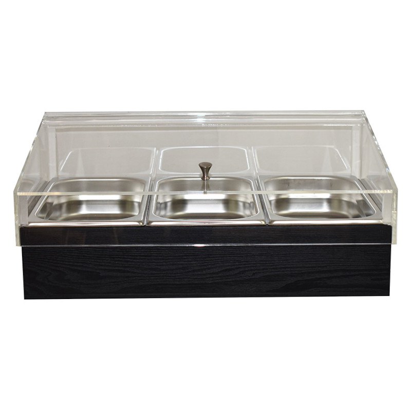 TOMGAST Chladicí box pro gastronádoby s krytem GN 1/1, černý