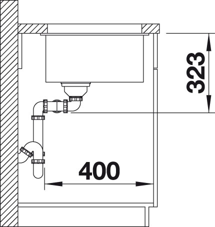 Blanco SUBLINE 350/350 U InFino Silgranit černá bez táhla