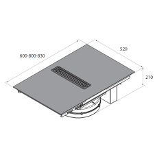 Indukční varná deska Airforce INNOVA ARTIS PLUS 60 A černá