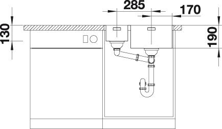 Blanco ANDANO 340/180 IF/A InFino Nerez hedvábný lesk s excentrem PushControl