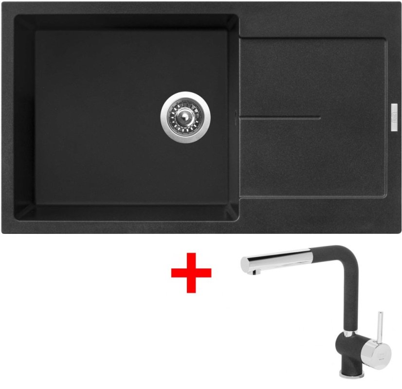 Sinks ULTIMA 860 XXL Metalblack + Mix 3 P GR Sinks ULTIMA 860 XXL Metalblack + Mix 3 P GR
