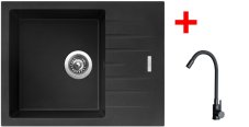 Sinks PERFECTO 650 Metalblack + ELASTA černá matná