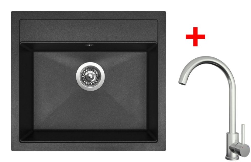 Sinks SOLO 560 Granblack + ARCO celonerezová Sinks SOLO 560 Granblack + ARCO celonerezová