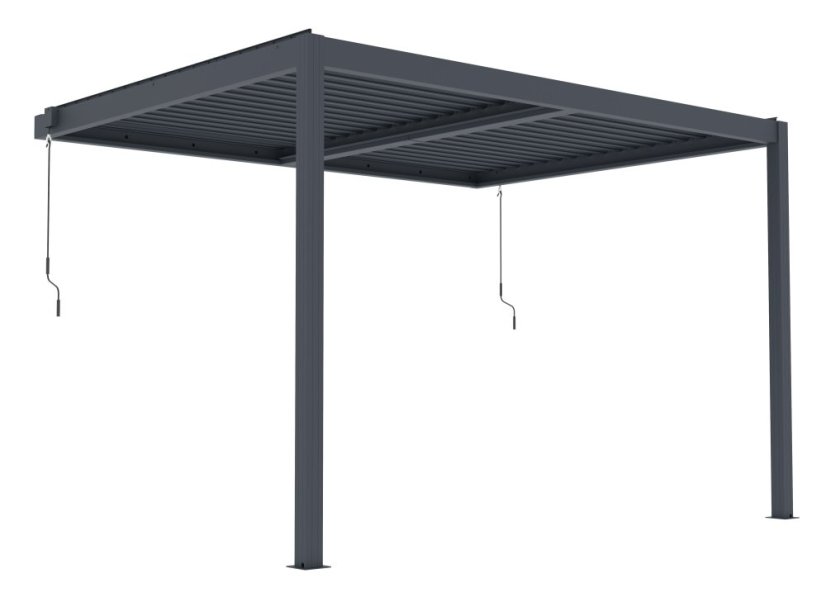 Bioklimatická pergola G21 Trenton Premium 4x3 m, antracitová hliníková