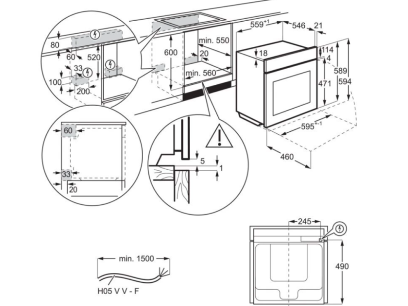 Vestavná trouba Electrolux EOD6F77H