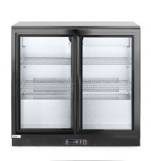 Zadní barová chladnička s dvojitými posuvnými dveřmi, Arktic, 158L, Černá, 230V/160W, 520x900x(H)870mm