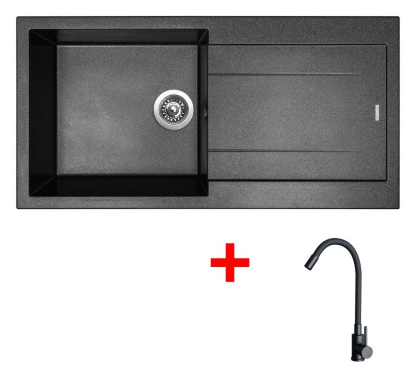 Sinks AMANDA 990 Metalblack + ELASTA černá matná Sinks AMANDA 990 Metalblack + ELASTA černá matná