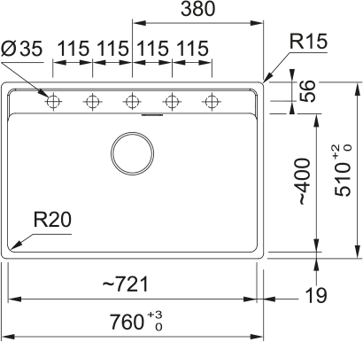 Franke MRG 610-72 RTL Matná černá