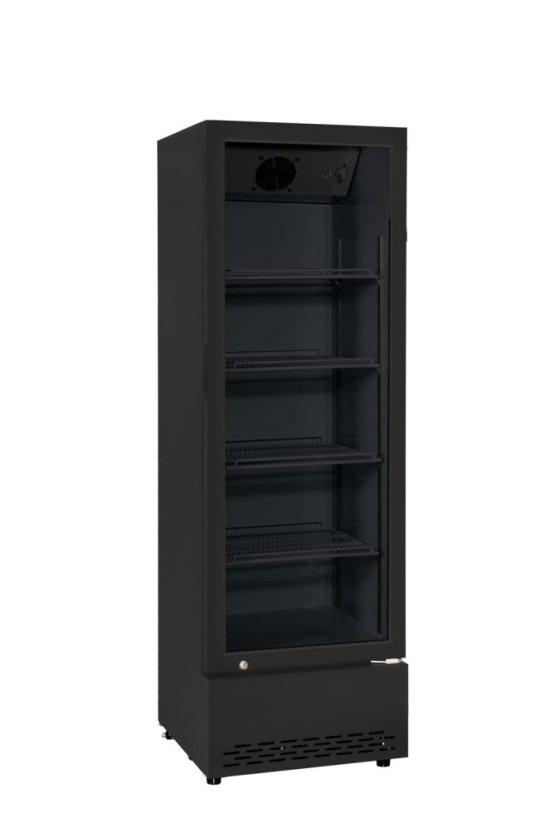 Chladící vitrína s prosklenými dveřmi, Arktic, 246L, Černá, 230V/300W, 540x600x(H)1787mm