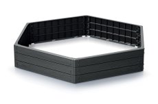Vyvýšený záhon Prosperplast BASE WOODY antracit 148 cm