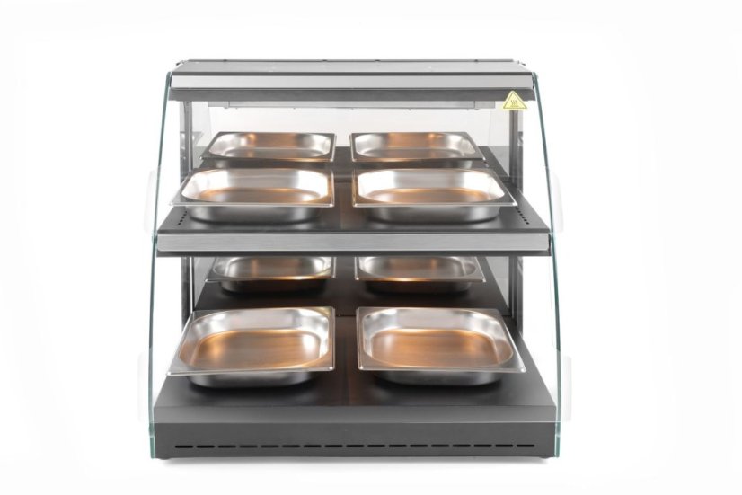 Vitrína ohřívací nastavitelná – křemíková, HENDI, 230V/560W, 650x485x(H)630mm