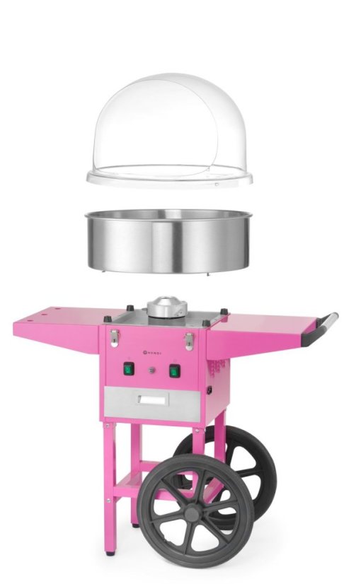 Stroj na výrobu cukrové vaty, HENDI, Pastelově růžová, 230V/1130W, 948x520x(H)914mm