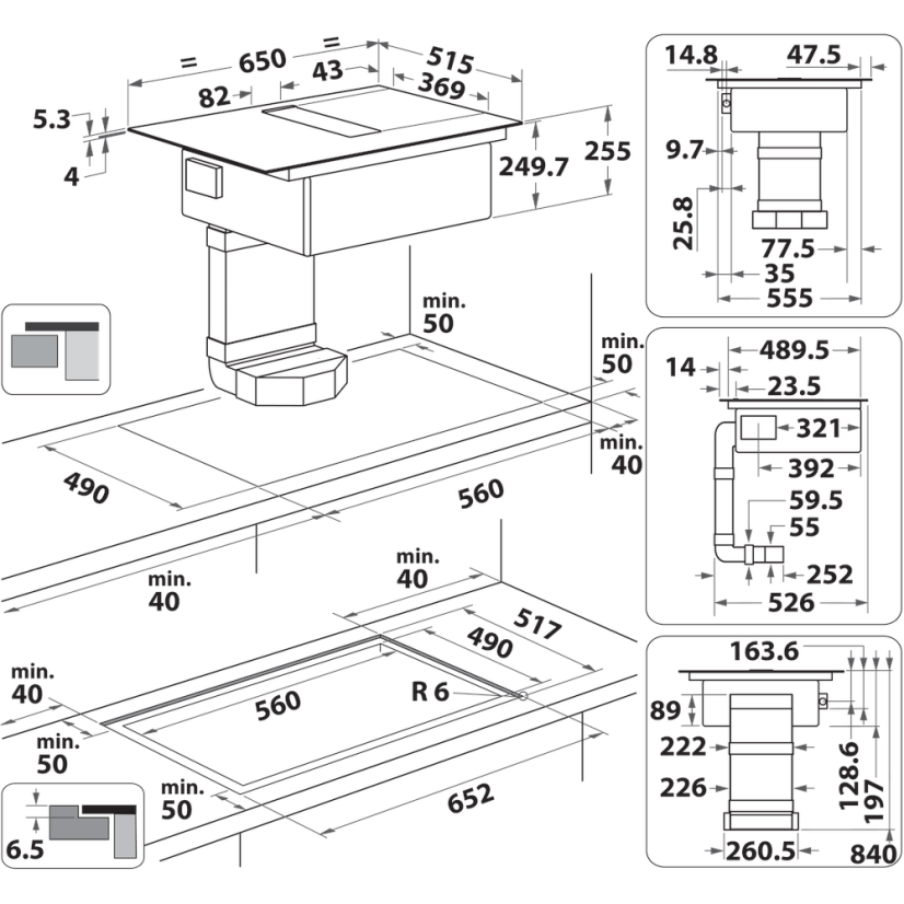 Indukční varná deska Whirlpool WVH1065BFKIT