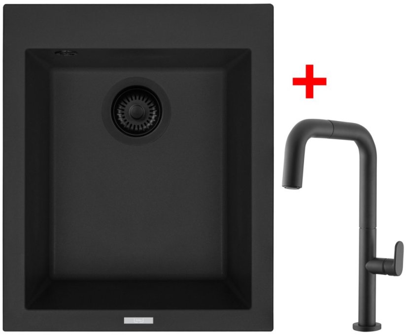 Sinks CUBE 410 BL Nanoblack + EVA P Nanoblack Sinks CUBE 410 BL Nanoblack + EVA P Nanoblack
