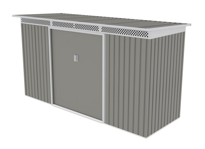 Zahradní domek G21 GRAH 483 - 340 x 142 cm, metalický šedý