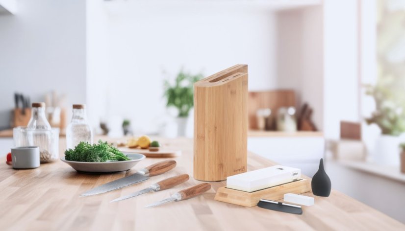 Blok na nože G21 Gourmet, bambusový pro 5 nožů