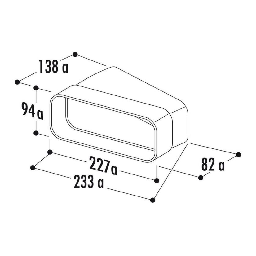 Naber F-RBH 150 - koleno horizontální 15°