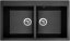 Sinks AMANDA 860 DUO Metalblack