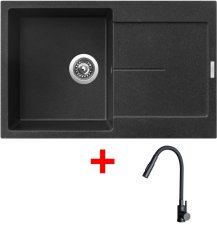 Sinks ULTIMA 790 Granblack + ELASTA S černá matná