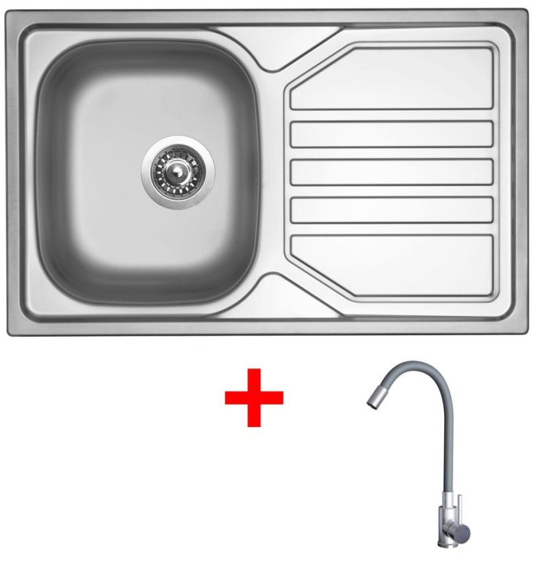 Sinks OKIO 800 + ELASTA nerez/šedá Sinks OKIO 800 + ELASTA nerez/šedá