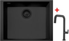 Sinks CUBE 490U BL Nanoblack + EVA P Nanoblack