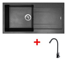 Sinks AMANDA 990 Metalblack + ELASTA černá matná